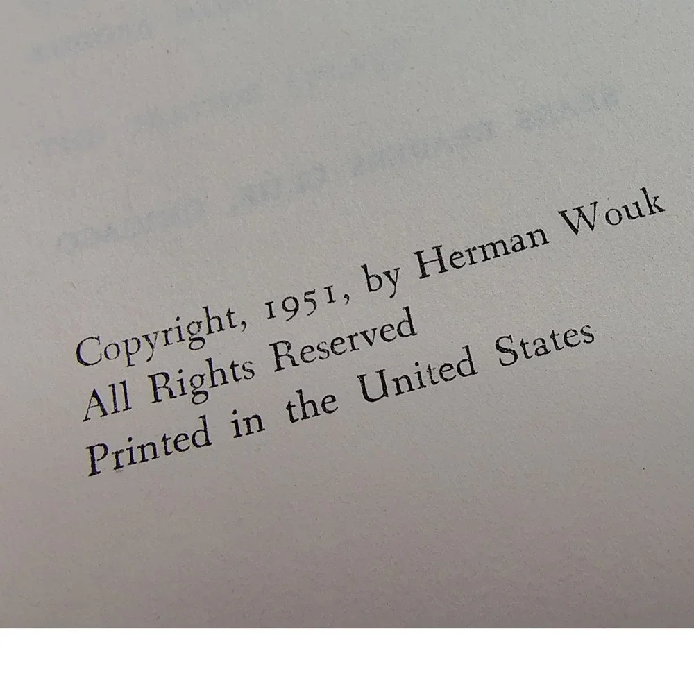 The Caine Mutiny 1951‎ Herman Wouk HCDJ Sears BCE Vtg WWII Naval Courtroom Drama